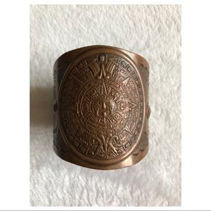 Handmade Aztec Calendar Cuff